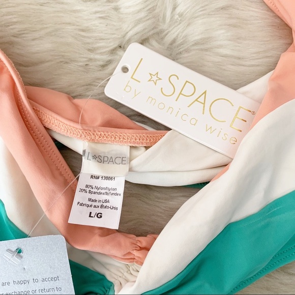 L Space Color Block Ziggy Top Size Large - Picture 5 of 6